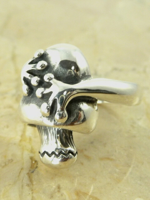 TaBoo925[蛙手キノコリング]　(シルバーアクセサリー/シルバー925/Silver925/タブー/蛙/カエル/かえる/リング/指輪/メンズ/レディース/ユニセックス/キノコ/茸)a｜Lunatic Nights
