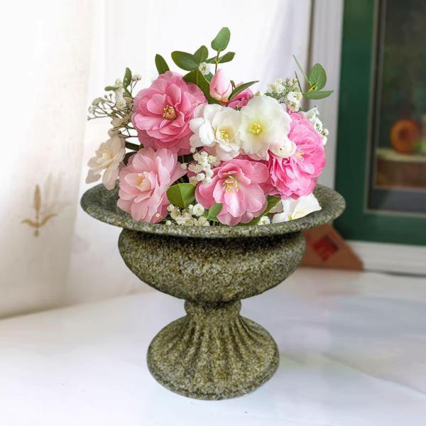 花瓶飾り フラワーアレンジメント 家庭用 本棚用 バレンタインデー 底直径10cm｜ルンルンライフ