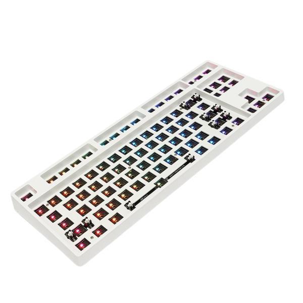 87キーメカニカルキーキット80％TKL熱っぽい取り換える能力のある取り替えっこ点火装置成り行きRGB取り替えっこLED手合いcソフトウエアマクロ命令