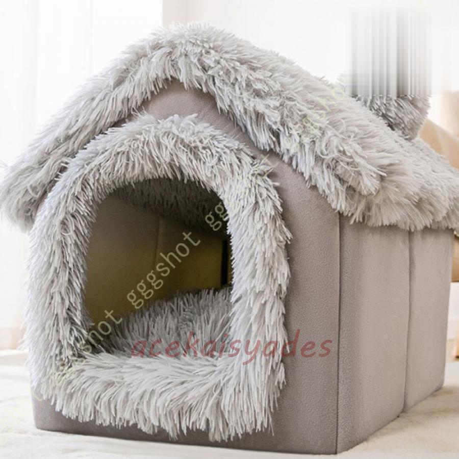 猫用ハウス 猫 ベッド 冬 ドーム型 ペットベッド 犬用ベッド 洗える 綿 通年 保温防寒 犬 猫 暖かい 滑り止め 室内 ペット用寝袋 ペット ネコベッド