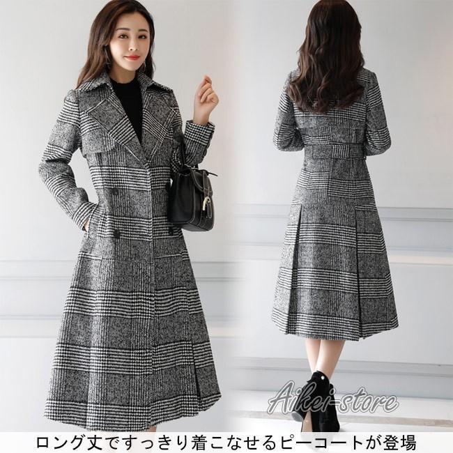 楽天市場】グレンチェック レディース チェスターコート ロングコート