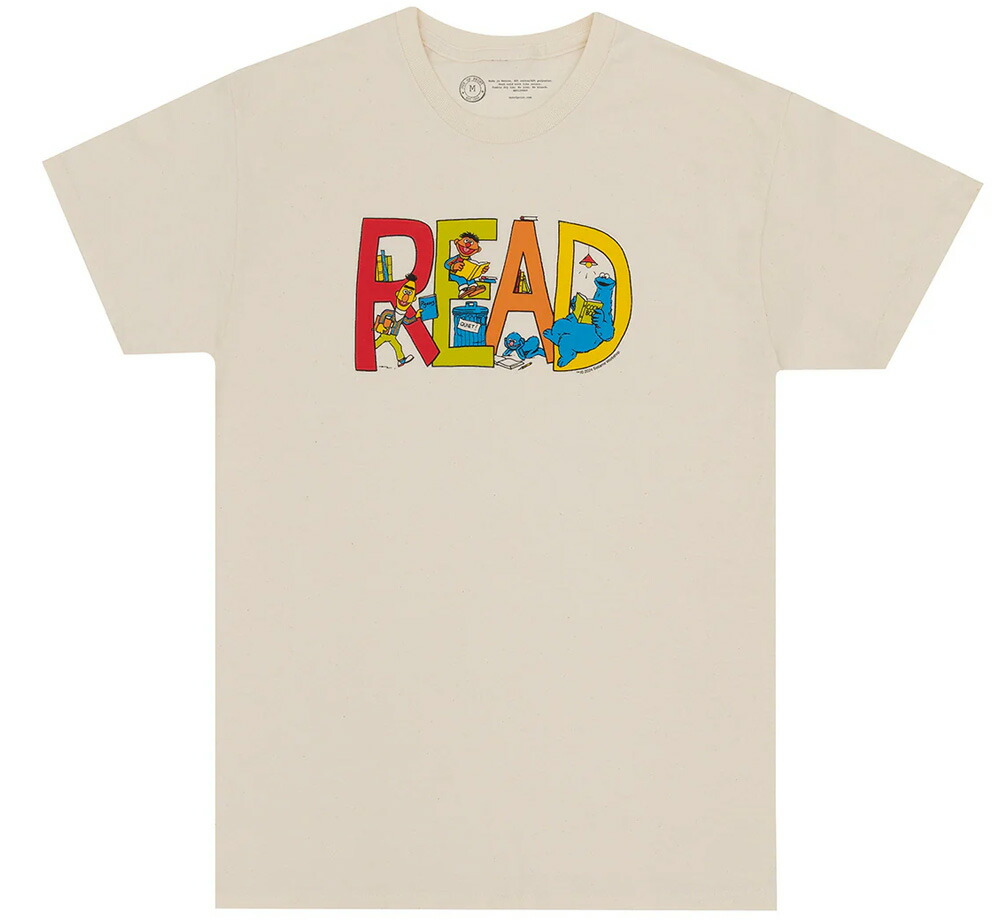 [Out of Print] Sesame Street / Bert and Ernie Book Club Women's Relaxed Fit Tee (Heather Grey) - セサミストリート Tシャツ Bert and Ernie Sesame Street Book Club unisex t-shirt — Out