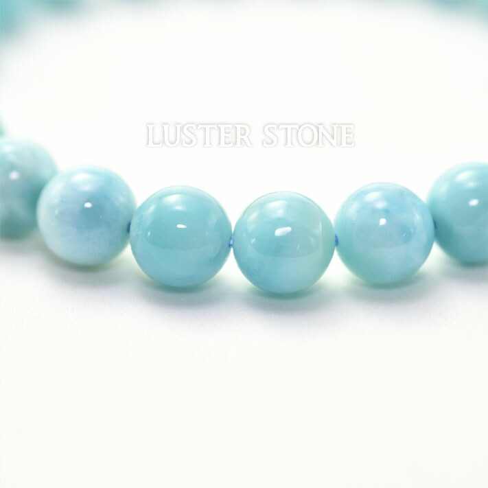 パワーストーン 天然石 ブレスレット ラリマー 8mm プレゼント 開運 ギフト レディース 水色｜LUSTER STONE