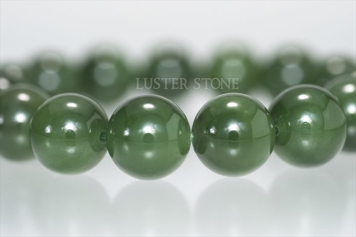 パワーストーン 天然石 ブレスレット 翡翠(ヒスイ） SAグレード 14mm プレゼント 開運 ギフト レディース｜LUSTER STONE