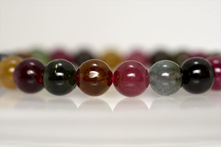パワーストーン 天然石 ブレスレット トルマリンミックス 8mm プレゼント 開運 ギフト レディース｜LUSTER STONE