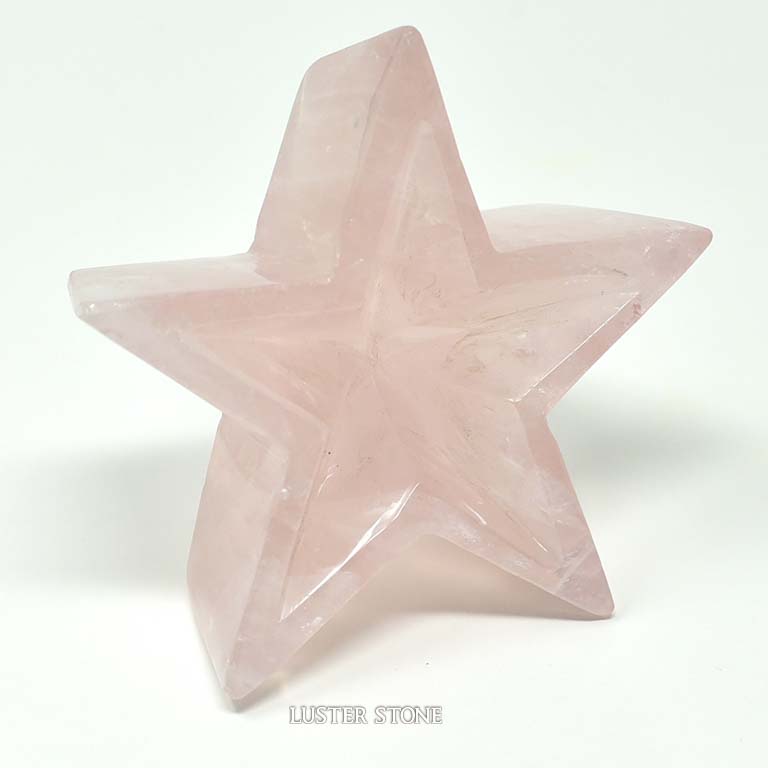 置物 ローズクォーツ 星型 小物入れ パワーストーン 天然石 プレゼント 開運 ギフト インテリア｜LUSTER STONE