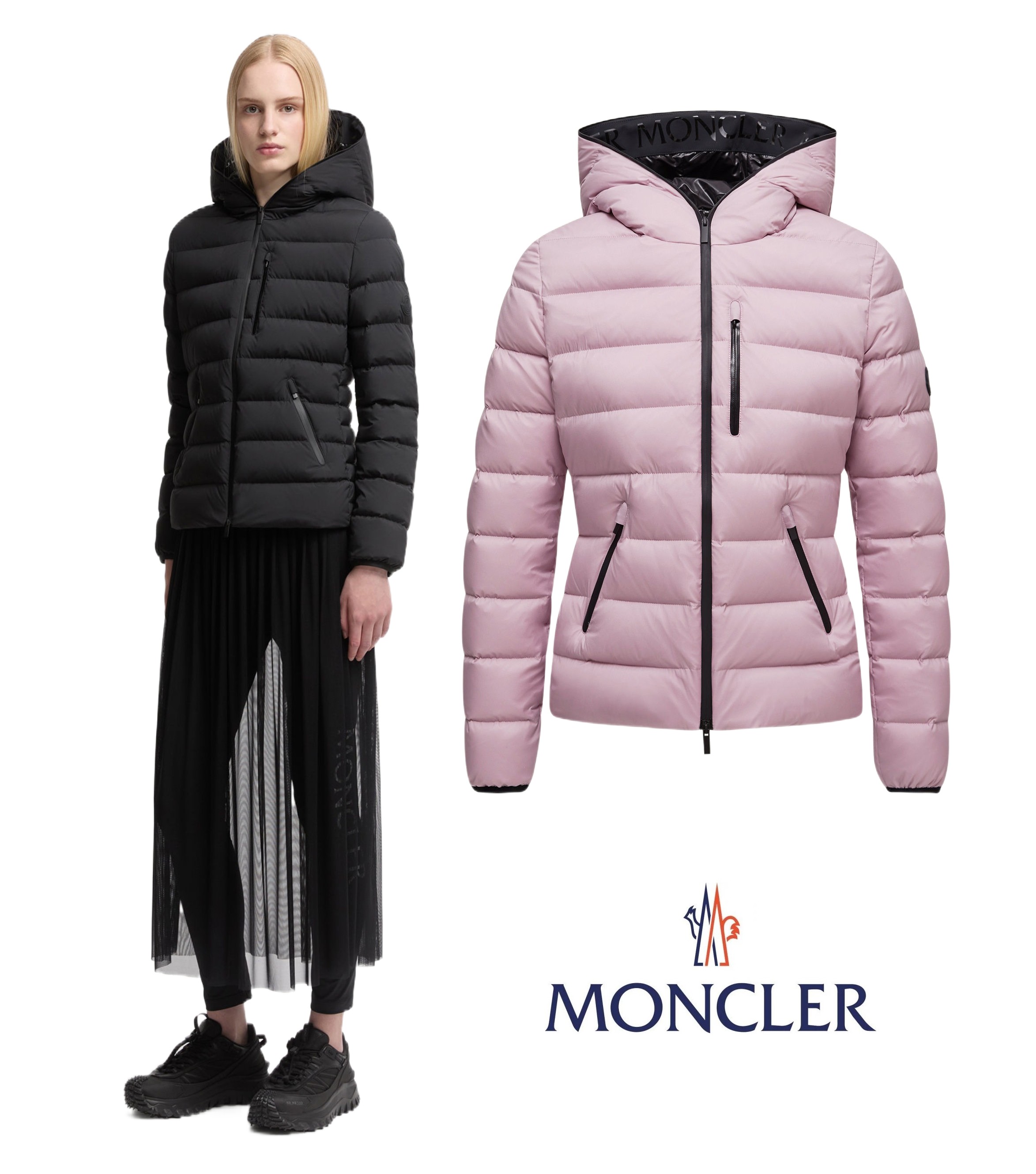 楽天市場】モンクレール ダウンジャケット ショート丈 フード付き