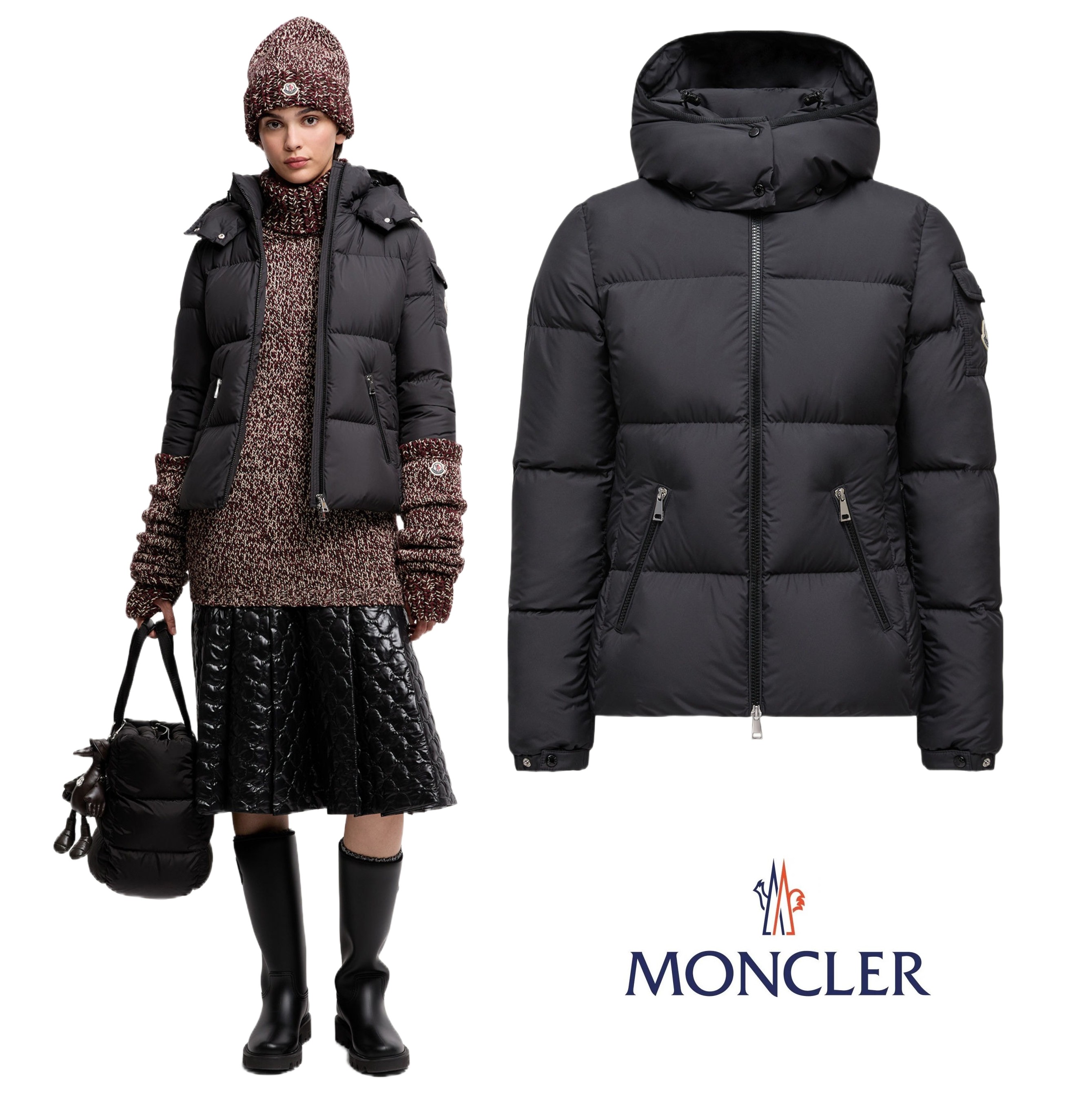 レディース ダウンジャケット MONCLER モンクレール Fourmines Hooded Short Down Jacket