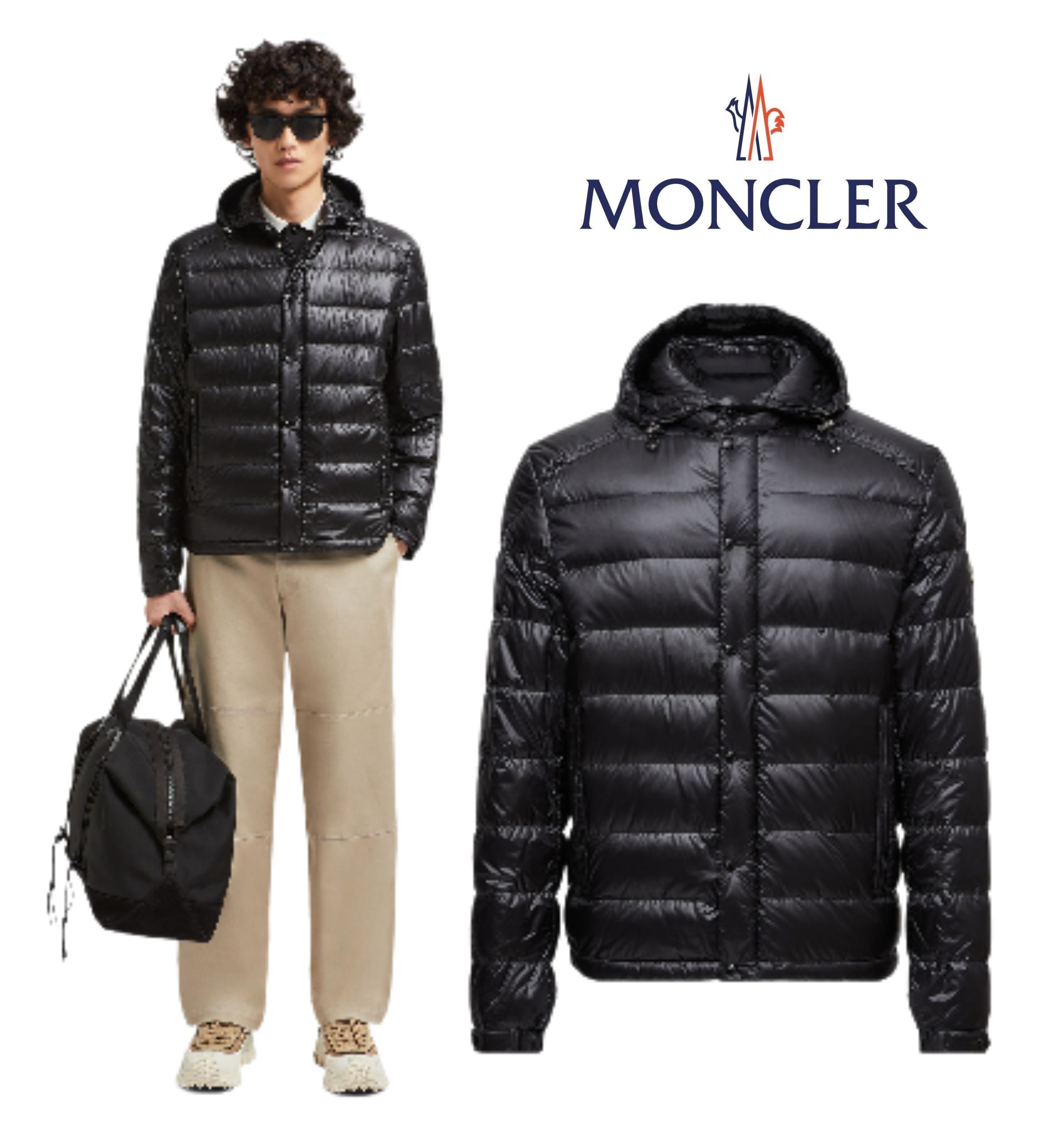 メンズ ダウンジャケット MONCLER モンクレール Gliere Hooded Short Down Jacket