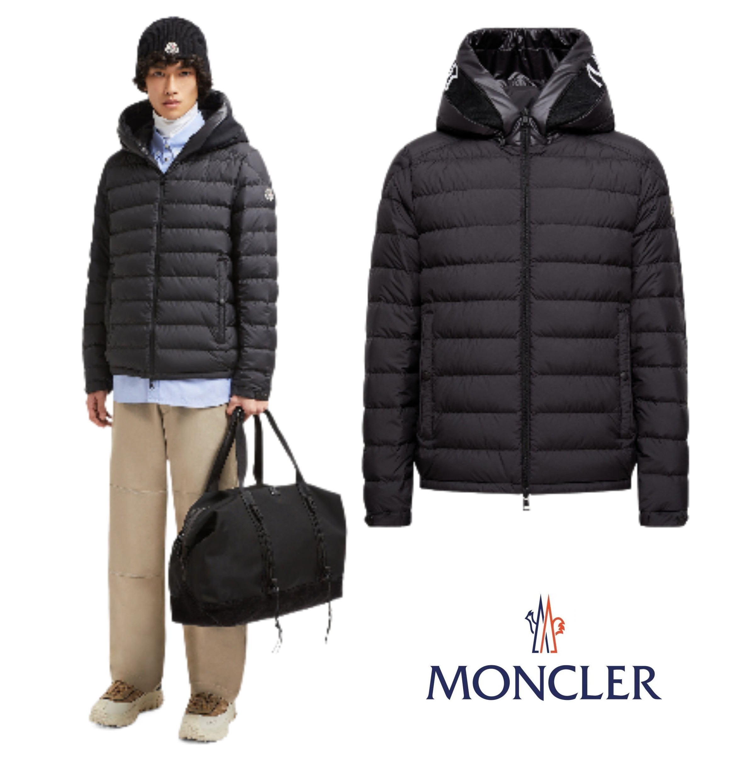 メンズ ダウンジャケット MONCLER モンクレール Chevrerie Hooded Short Down Jacket