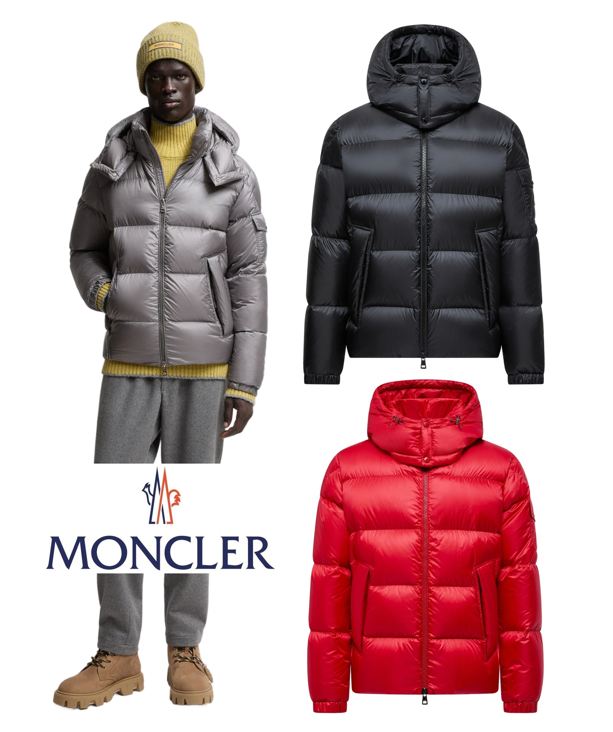 メンズ ダウンジャケット MONCLER モンクレール Couyere Hooded Short Down Jacket
