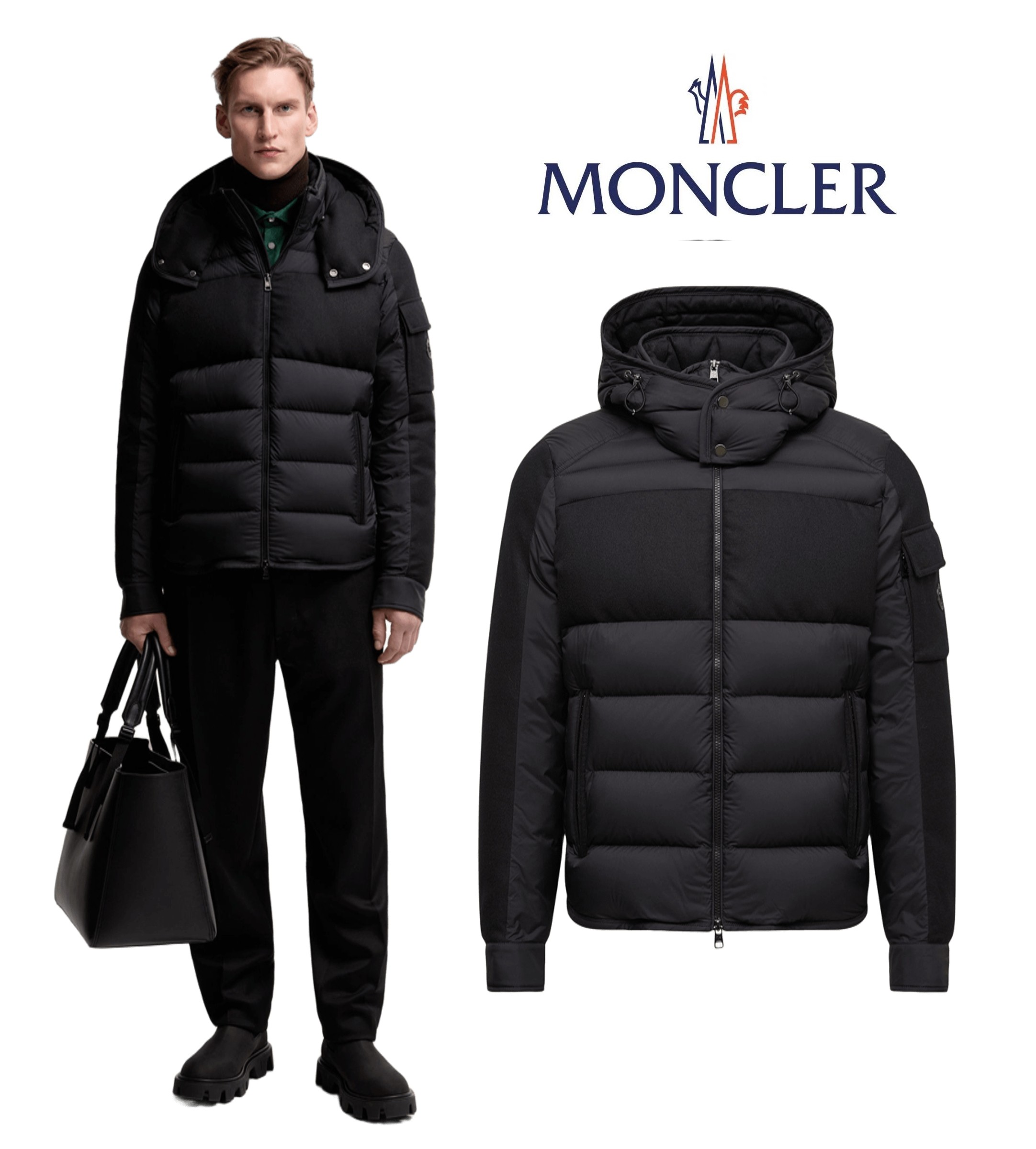 メンズ ダウンジャケット MONCLER モンクレール Barbustel Hooded Short Down Jackett