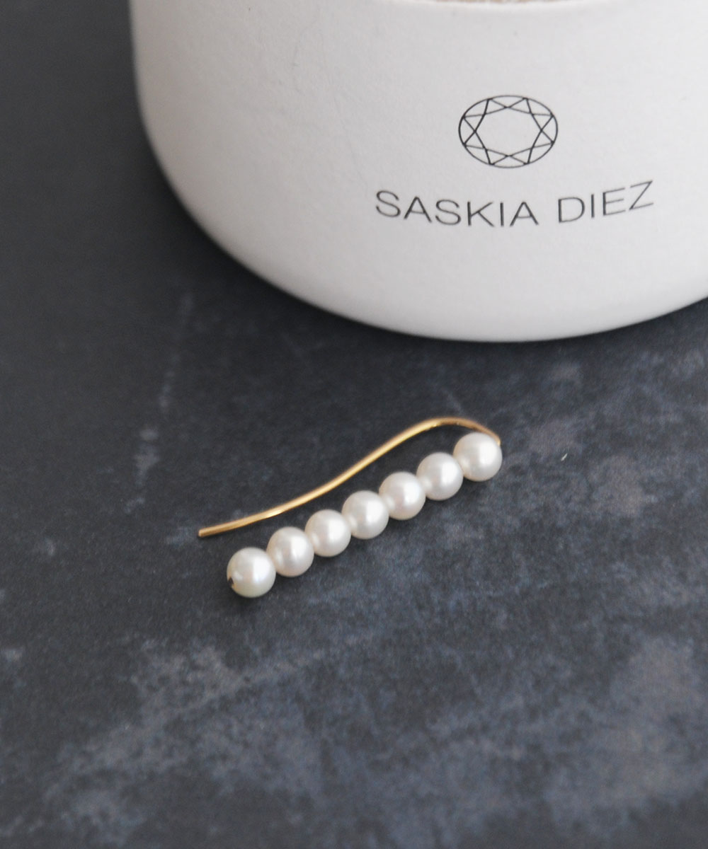 楽天市場】SASKIA DIEZ サスキアディツ ピアス パール 18K 7PEARLS