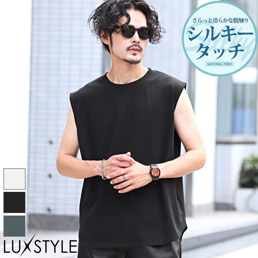 楽天市場】ノースリーブ Tシャツ メンズ クルーネック