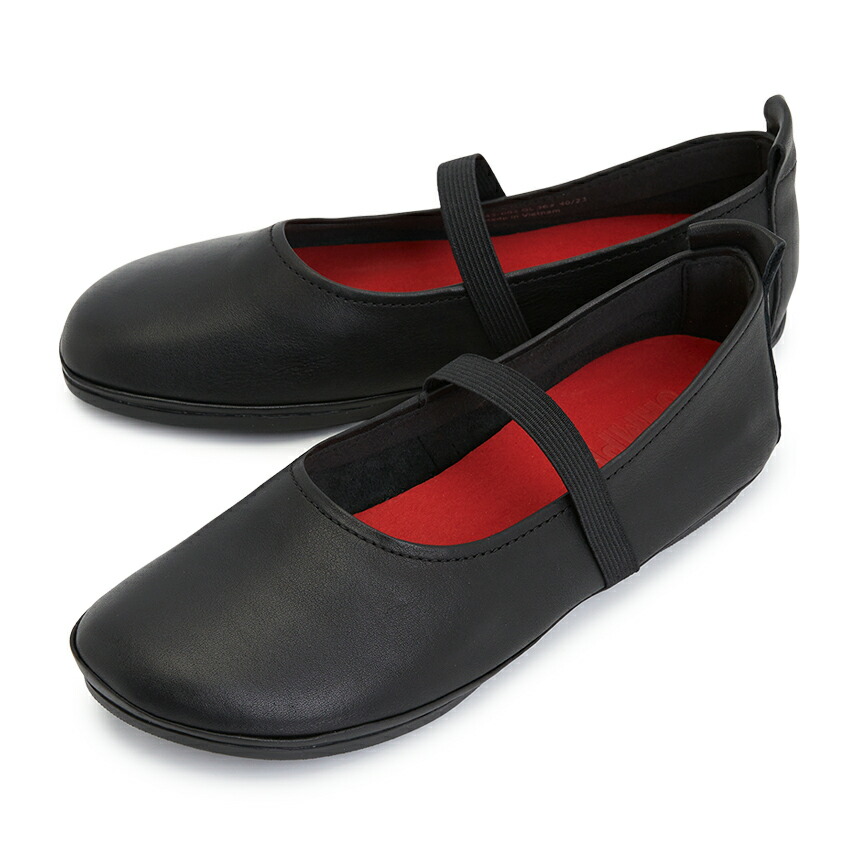 美品CAMPERRightNinaカンペールフラットシューズ37レザー黒23.5 CAMPER（シューズ） パンプス 「カンペール」 RIGHT NINA