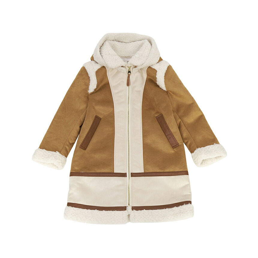 chloe キッズ14 美品フェイクファージャケット Kids' leopard-print jacket Stone - Chloé