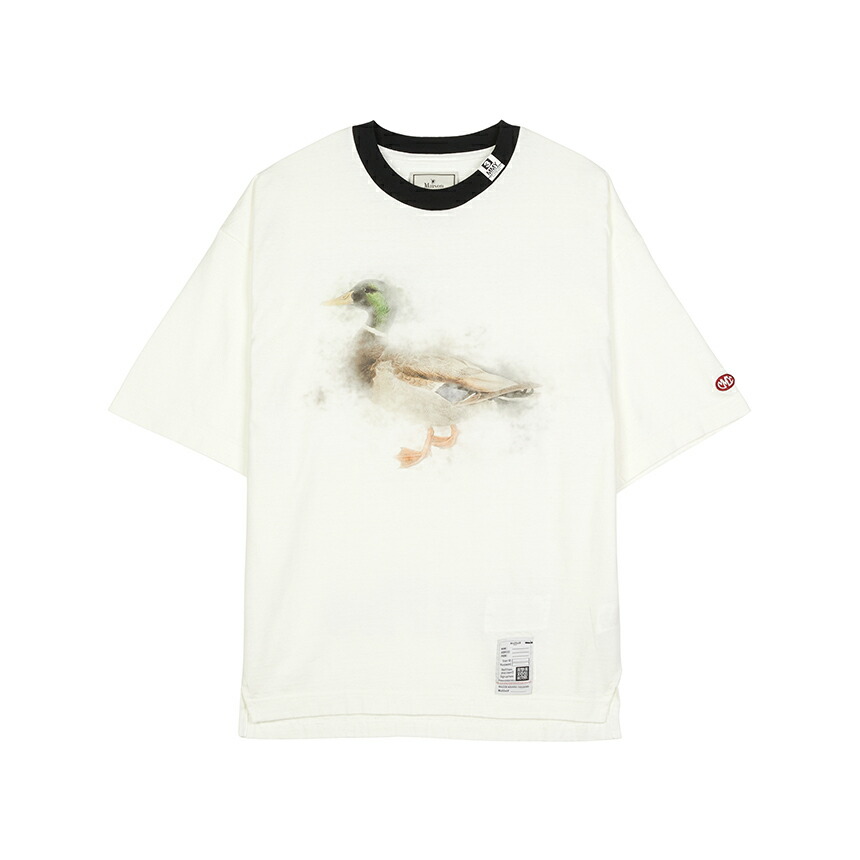 メゾンミハラヤスヒロ メンズ 半袖Tシャツ A12TS651 WHITE Maison MIHARA YASUHIRO - Smily Face Printed Tee