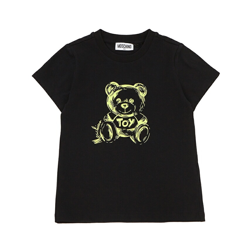 モスキーノ　キッズ　12A くまちゃん　ワッペン付きTシャツ　ホワイト モスキーノ キッズ Tシャツ 半袖 MOSCHINO ブランド 子供服