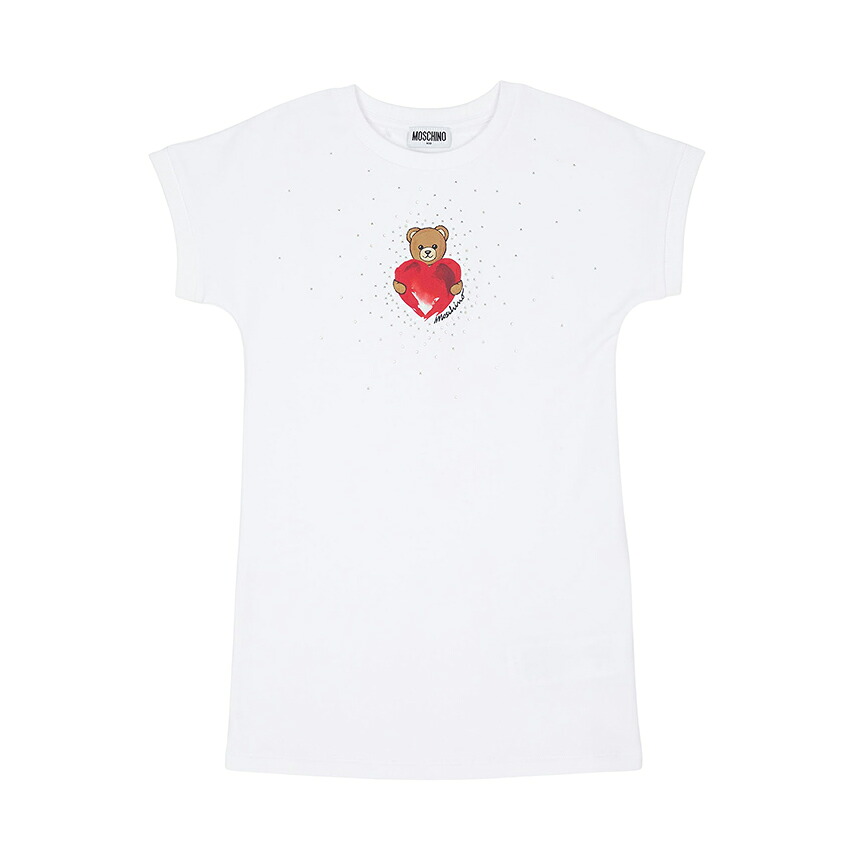 【3%オフクーポン配布中】 MOSCHINO KIDS モスキーノキッズ ベビー ワンピース HAV0EA LDA25 10101｜LUXBOY店