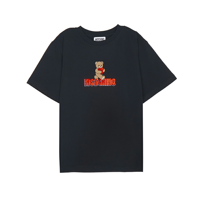 【3%オフクーポン別れ別れ中】 MOSCHINO KIDS モスキーノキッズ もの言う花 半袖ティーシャツ HDM074 LBA00 60100