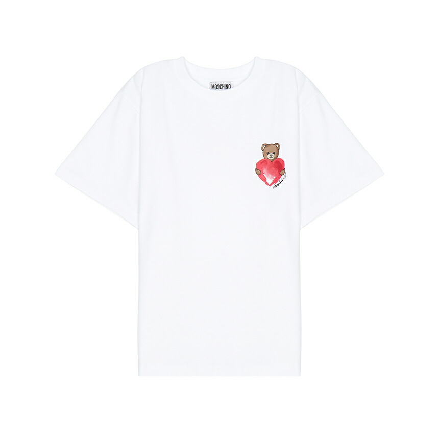 【3%オフクーポン別れ別れ中】 MOSCHINO KIDS モスキーノキッズ もの言う花 半袖ティーシャツ HDM076 LBA00 10101