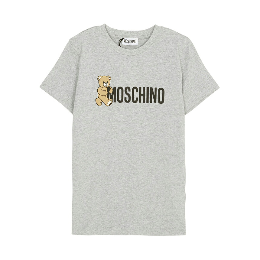 【3%オフクーポン離れ離れ中】 MOSCHINO KIDS モスキーノキッズ もの言う花 半袖プルオーバー HPM058 LAA34 60901