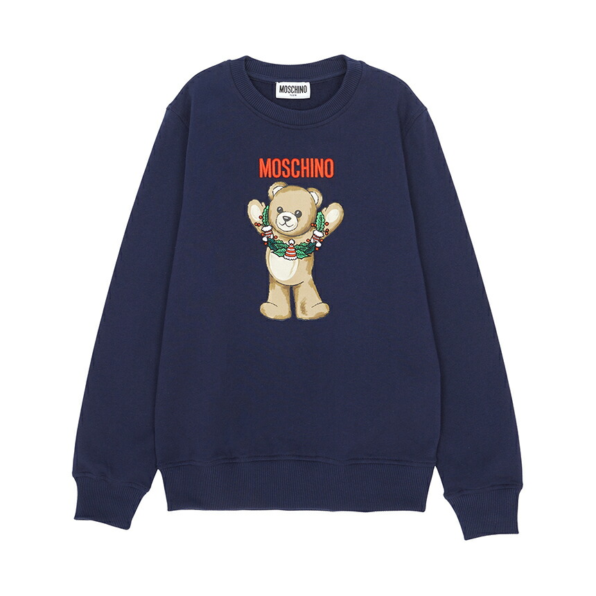 【3%オフクーポン別れ別れ中】 MOSCHINO KIDS モスキーノキッズ もの言う花 長袖プルオーバー HQF08V LCA14 40016