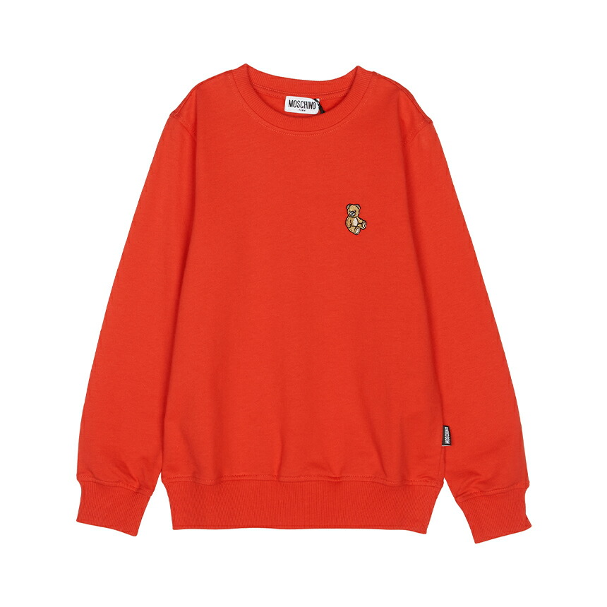 【3%オフクーポン離れ離れ中】 MOSCHINO KIDS モスキーノキッズ もの言う花 長袖プルオーバー HRF08V LCA40 50109