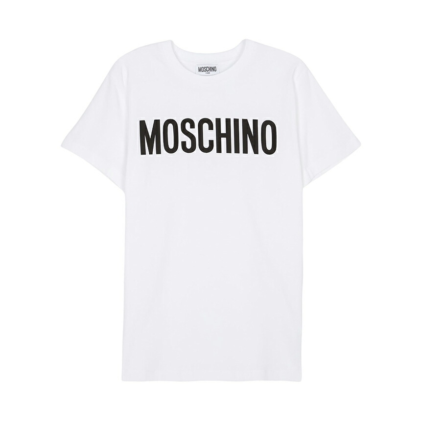 【3%オフクーポン離れ離れ中】 MOSCHINO KIDS モスキーノキッズ もの言う花 半袖プルオーバー HUM05U LBA10 10101