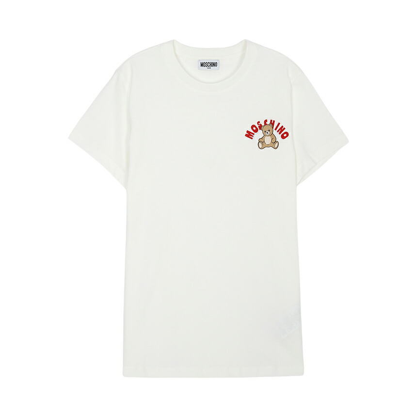 【3%オフクーポン離れ離れ中】 MOSCHINO KIDS モスキーノキッズ もの言う花 半袖プルオーバー HWM058 LAA01 10063