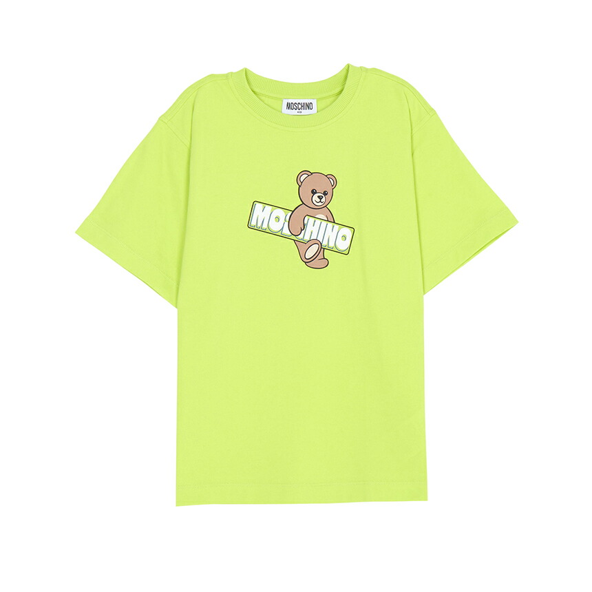 【3%オフクーポン散り散り中】 MOSCHINO KIDS モスキーノキッズ もの言う花 半袖ティーシャツ HYM03S LFA07 30355