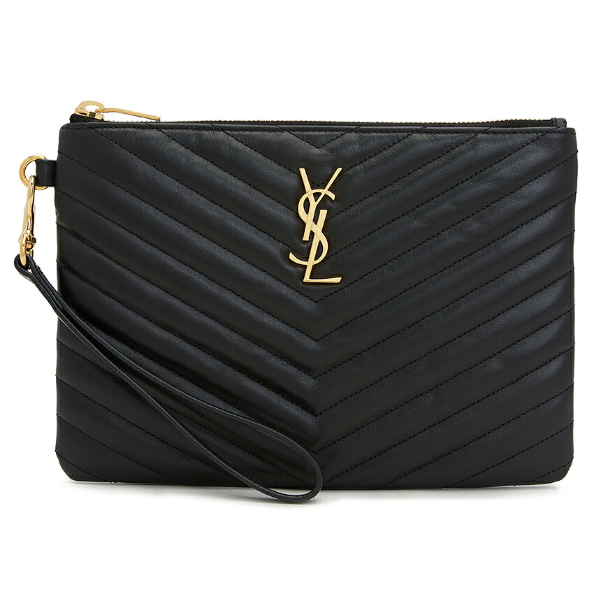 【3%オフクーポン離れ離れ中】 SAINT LAURENT PARIS サンローラン 379039 CWU01 1000 レディース クラッチポーチバッグ