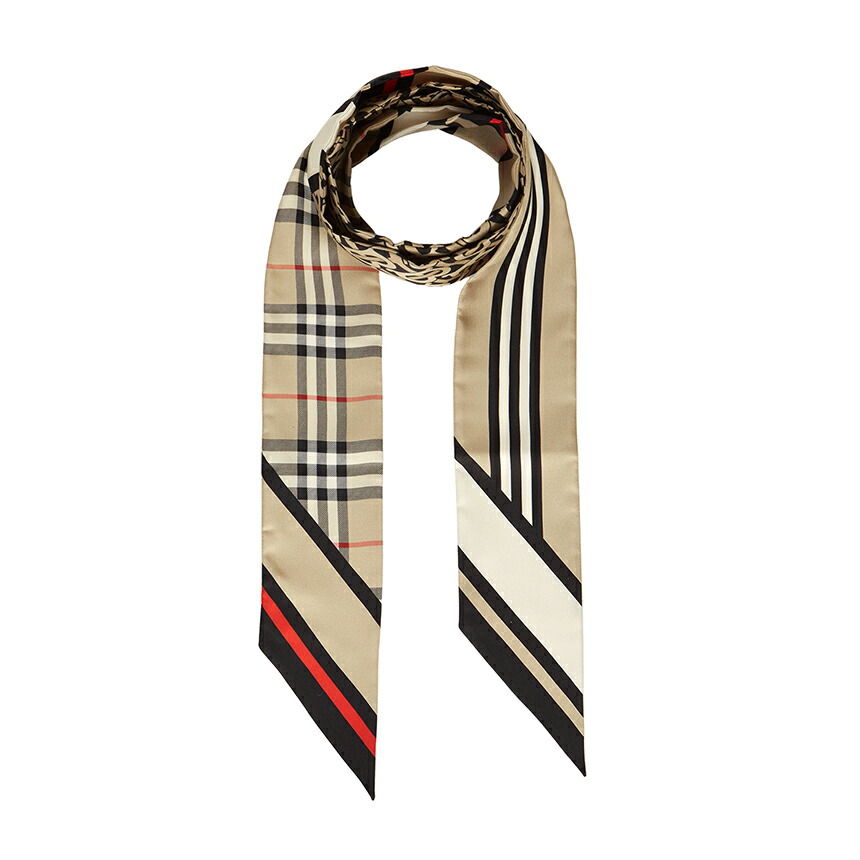 楽天市場】BURBERRY バーバリー スキニースカーフ 180×8