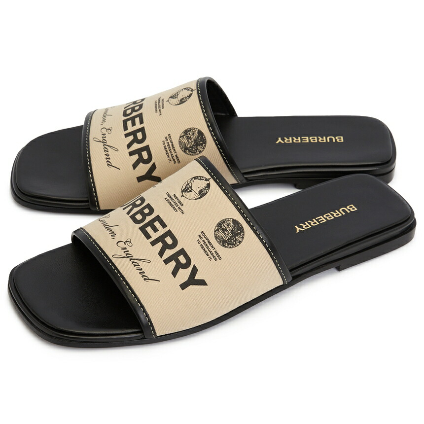 【BURBERRY】80922291 キルティングスライドサンダル 楽天市場】バーバリー サンダル BURBERRY バックロウ ラバー
