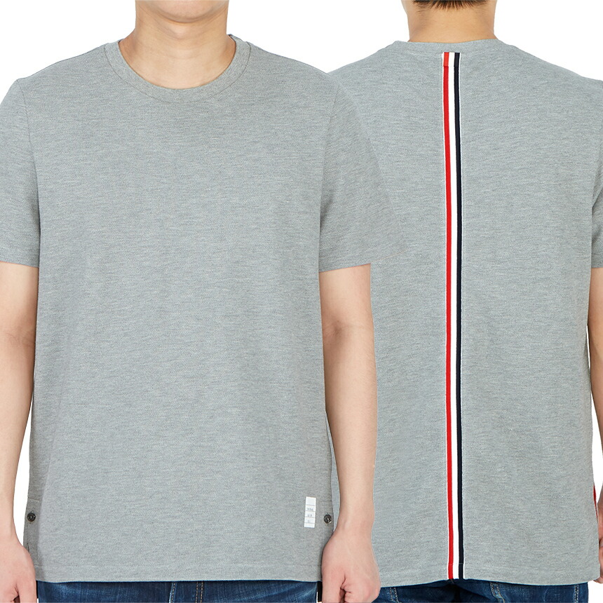 トムブラウン メンズ 半袖シャツ MJS183A 07323 415 Milano Cotton Oversized Pocket Tee | Thom Browne