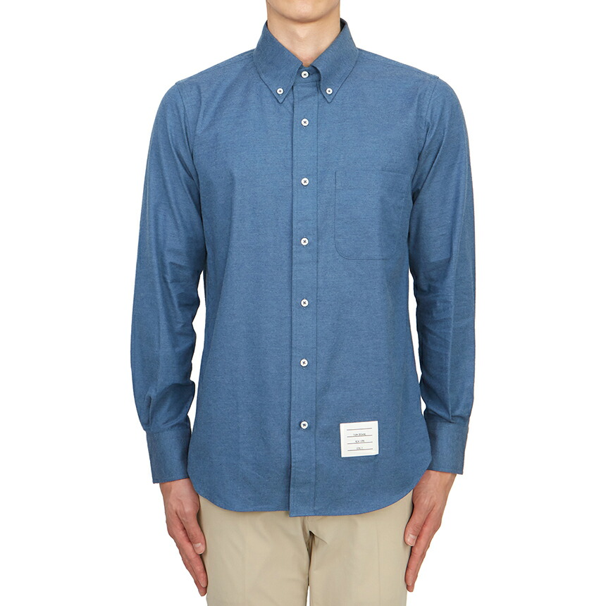 THOM BROWNE 長袖シャツ 水色　10 140位 Blue Oxford Long Sleeve Shirt by Thom Browne on Sale