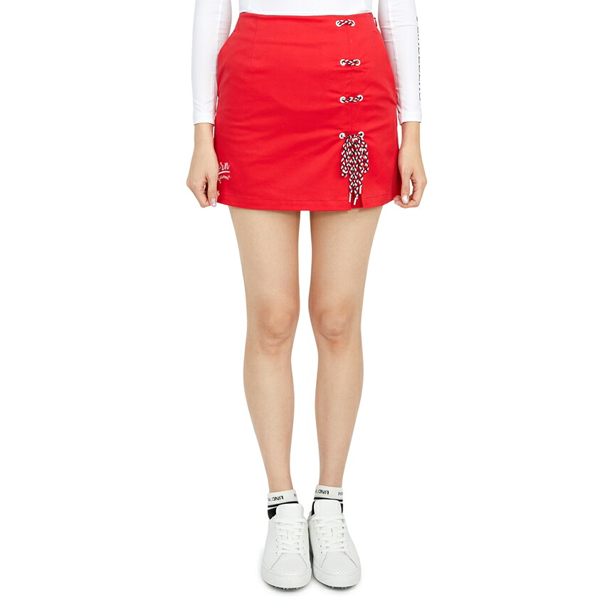 【3%オフクーポン配布中】【着後レビューで1000円OFFクーポン特典】HORN GARMENT ホーンガーメント レディース ゴルフスカート HCW 2A AE05 RED｜LUXBOY店