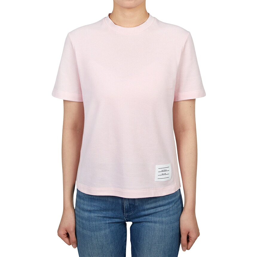 【3%オフクーポン配布中】 THOM BROWNE トムブラウン レディース 半袖Tシャツ FJS207A 00050 680｜LUXBOY店