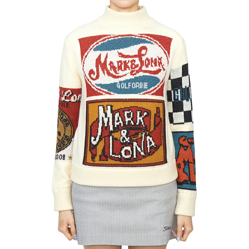 【3%オフクーポン配布中】 MARK & LONA マークアンドロナ レディース ニット MLW 4C AB08 WHITE｜LUXBOY店