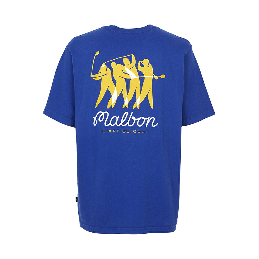【3%オフクーポン離れ離れ中】 MALBON GOLF マルボンゴルフ メンズ 半袖ティーシャツ M9138 BLU Tシャツ・カットソー-トップス-メンズファッション