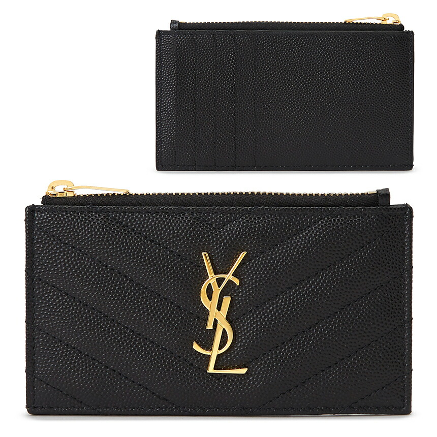 希少✨サンローラン カードケース 名刺入れYSL カサンドラ レザー ブラック サンローラン SAINT LAURENT カードケース 名刺入れ 631992