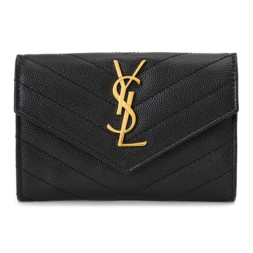 【3%オフクーポン離れ離れ中】 SAINT LAURENT PARIS サンローラン 414404 BOW01 1000 レディース 紙入れ/コインケース