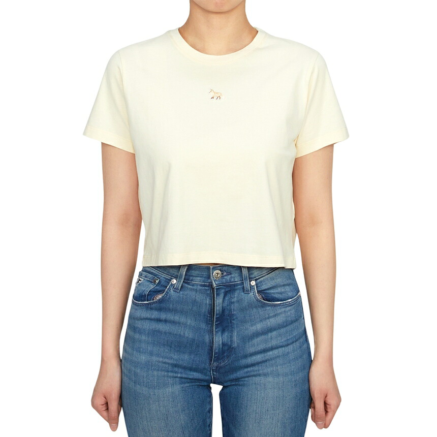 【3%オフクーポン離れ離れ中】 MAISON KITSUNE 棲み家 狐狸 レディース 半袖プルオーバー MW00105KJ0008 0134