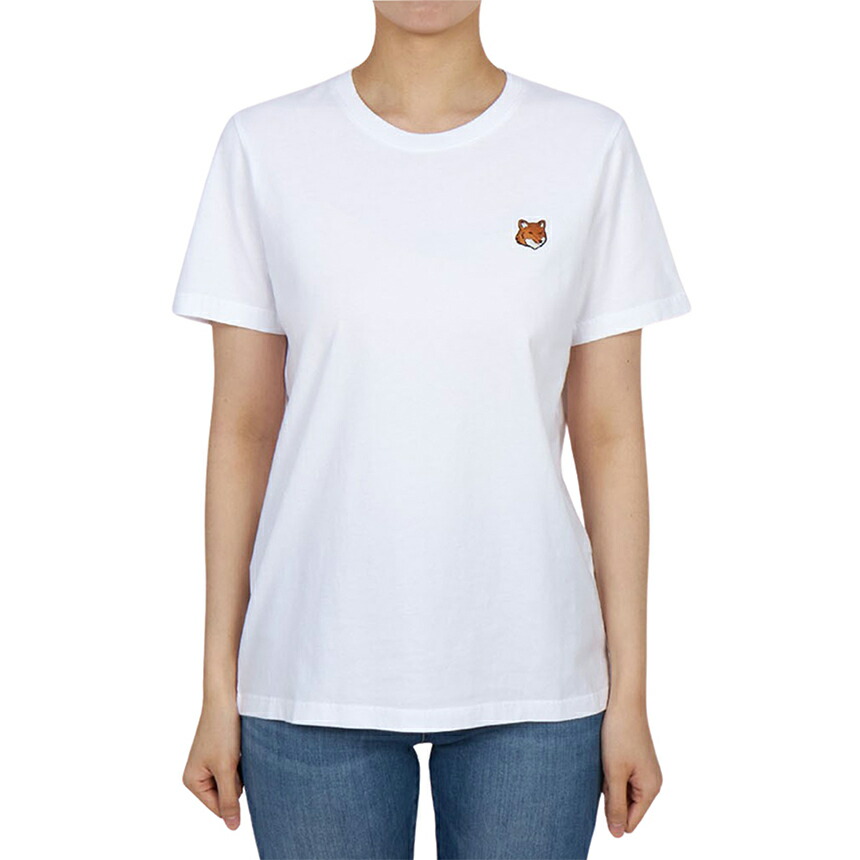 【3%オフクーポン離れ離れ中】 MAISON KITSUNE 棲み家 狐狸 レディース 半袖プルオーバー PW00113KJ7026 P100