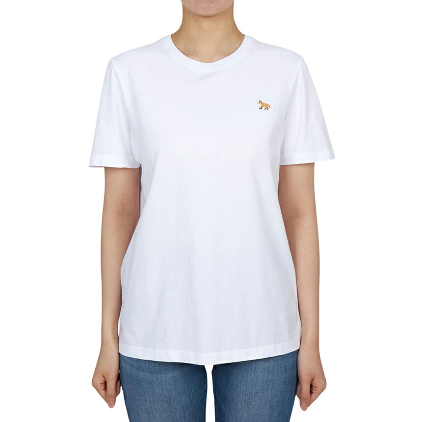 【3%オフクーポン散り散り中】 MAISON KITSUNE 住み家 稲荷 レディース 半袖プルオーバー PW00115KJ7026 P100