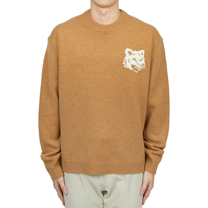【3%オフクーポン散り散り中】 MAISON KITSUNE 住み家 稲荷 メンズ 編み物 NM00808KM0329 P270