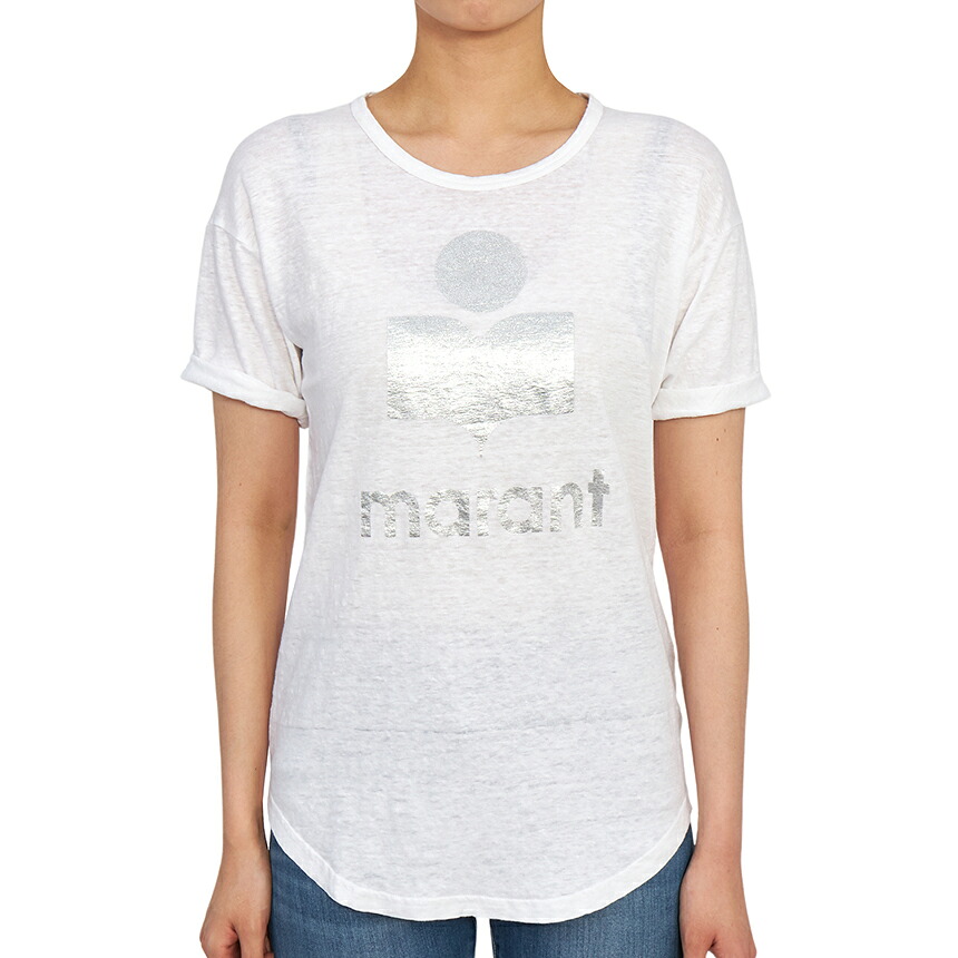 【3%オフクーポン別れ別れ中】 ISABEL MARANT イザベルマラン レディース 半袖ティーシャツ TS0004FA A1N10E 20WH