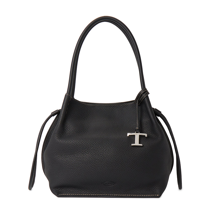 トッズ レディース クロスバッグ XBWBUZK0100UPPB999 Woman ブラック レザー バケット バッグ ミニ
