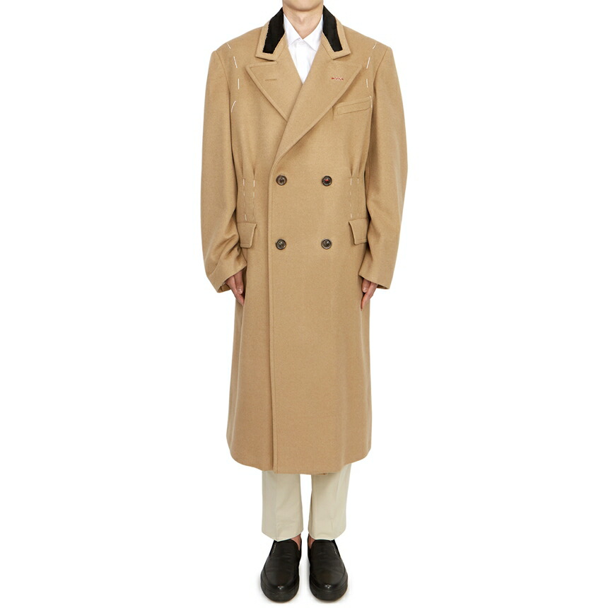 マルジェラ　replica スエードコート MAISON MARGIELA 22SS 再構築 切り替え トレンチコート ベージュ