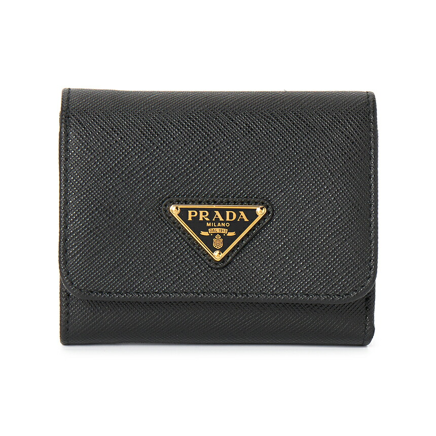 PRADA 財布 02w04766 プラダ PRADA SAFFIANO METAL PORTAFOGLIO ブラック